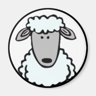 Aimant Visage d'agneau de bande dessinée