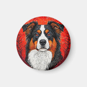 Aimant Visage de chien mignon