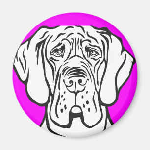 Aimant Visage de dogue