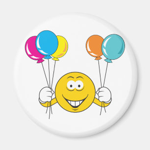 Aimant Visage de fête des ballons