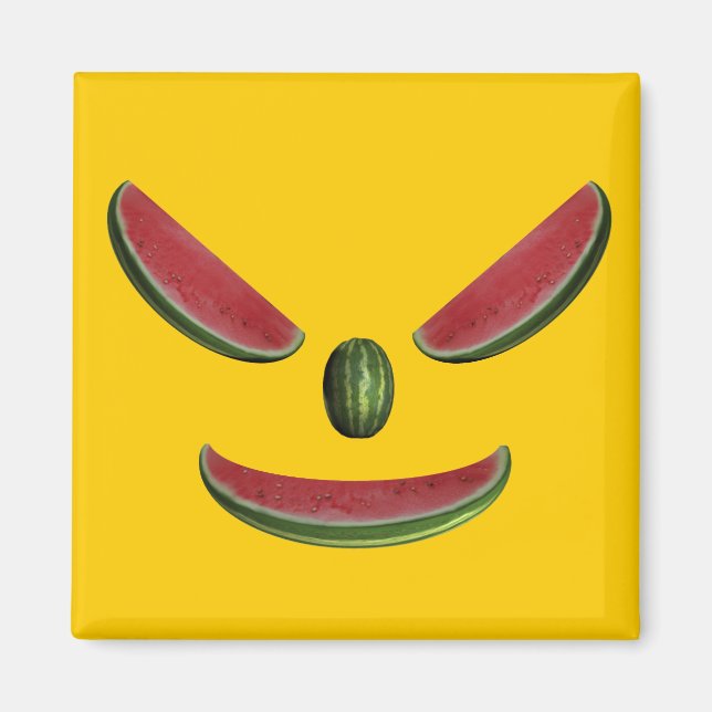 Aimant Visage de melon souriant (Devant)