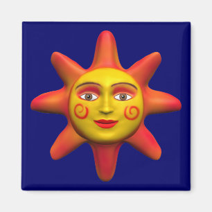 Aimant Visage de soleil