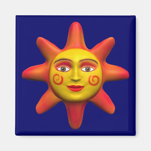 Aimant Visage de soleil (Devant)