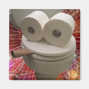Aimant Visage des toilettes souriantes