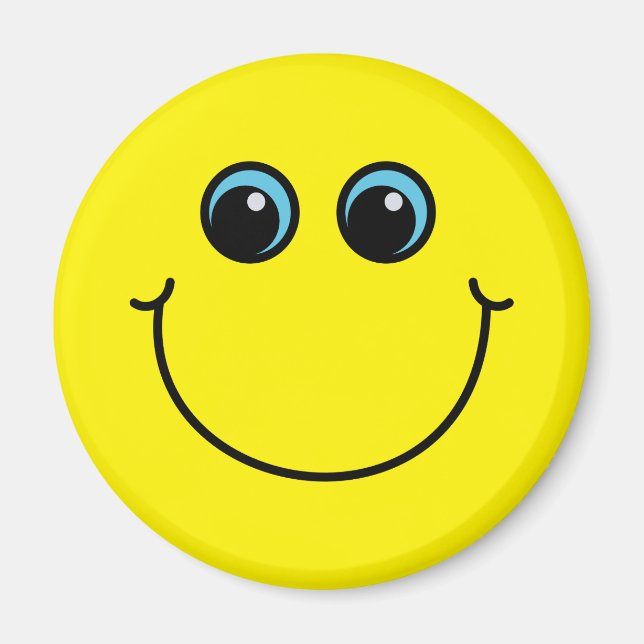 Aimant Visage Emoji Jaune Souriant (Devant)