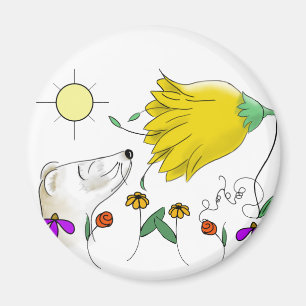 Aimant Visage Ferret mignon