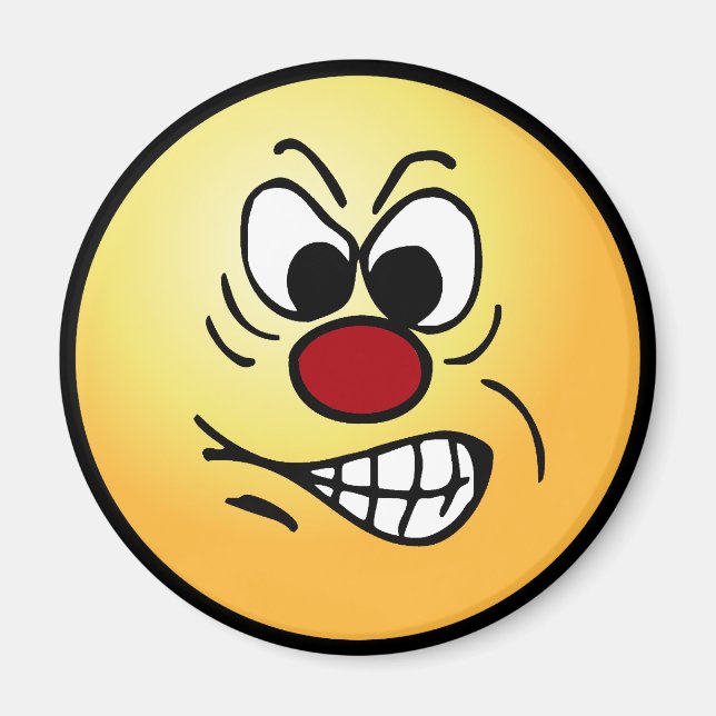 Aimant Visage frustrant Grumpey (Devant)