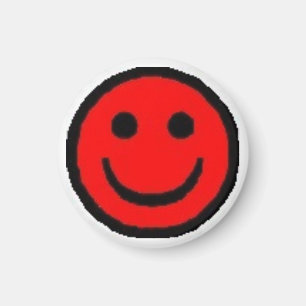 Aimant Visage heureux rouge