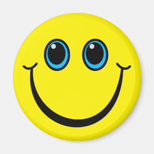 Aimant Visage jaune heureux