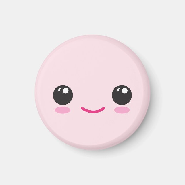 Aimant Visage Kawaii Heureux (Devant)