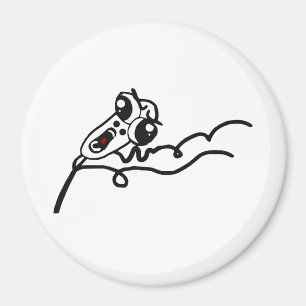 Aimant Visage Meme comique de rage effrayé par COURSE