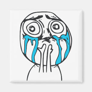 Aimant Visage mignon Meme de rage de surcharge de