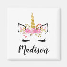 Visage Unicorne avec cils Nom personnalisé