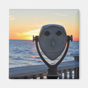 Aimant Viseur souriant au coucher du soleil