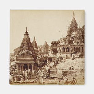 Aimant Vishnu Pud et d'autres temples, Benares (photo de