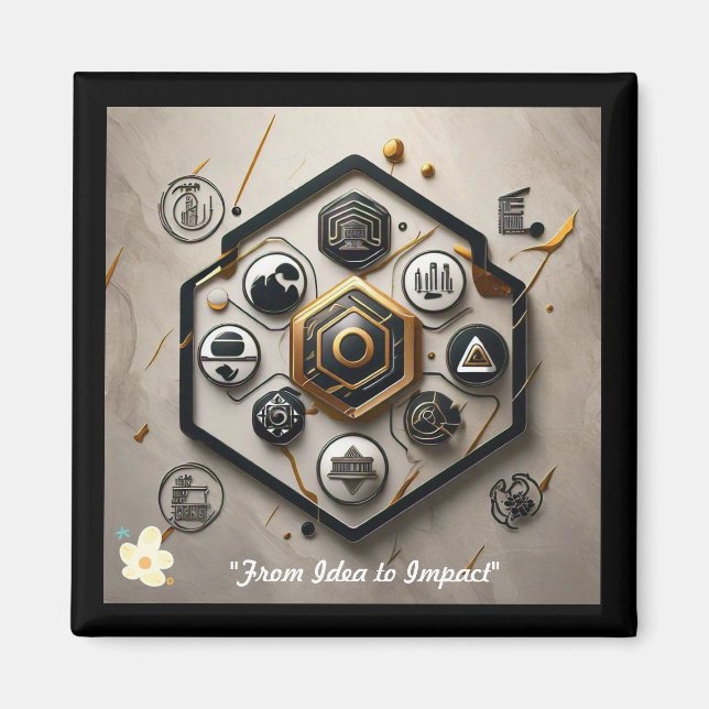 Aimant "Visions artistiques innovantes" (Devant)