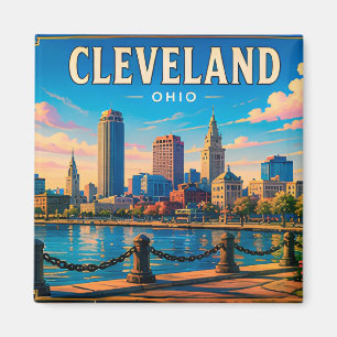 Aimant 🌆 Visite du centre-ville de Cleveland Ohio 