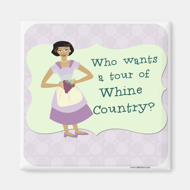 Aimant Visite Whine Country ! (Devant)