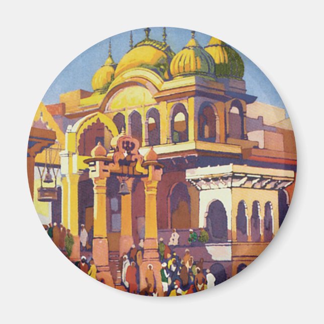 Aimant Visitez India Muttra (Devant)