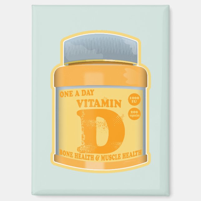 Aimant Vitamine D capsules santé et bien-être (Recto)