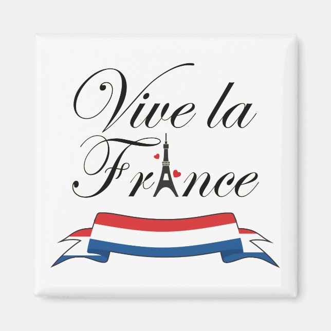 Aimant Vive la France Typographie (Devant)