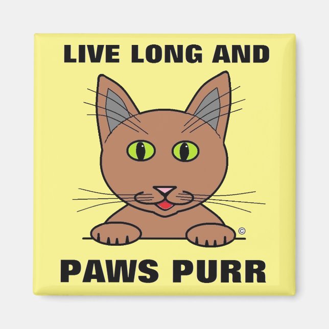 Aimant Vive longue et pis Purr drôle (Devant)
