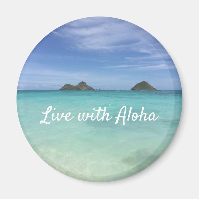 Aimant Vivez avec Aloha Hawaii (Devant)