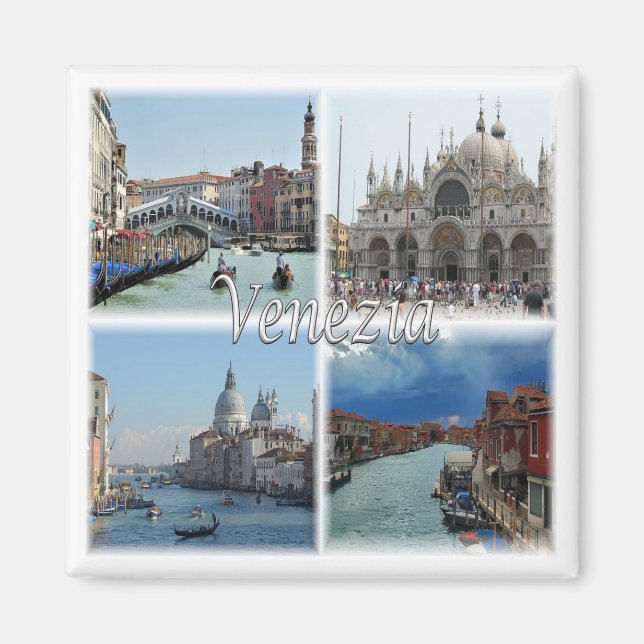 Aimant VNT024 VENISE, Mosaïque, Vénétie, Italie, Réfrigér (Devant)