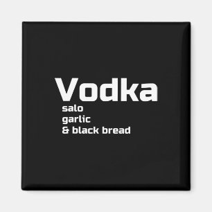 Aimant Vodka Salo Ail Et Pain Noir Drôle Ukrainien 