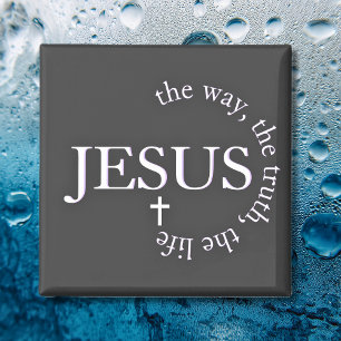 Aimant Voie de Jésus, vérité, vie Jean 14:6 Croix