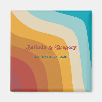 Voie de mariage colorée Arc-en-ciel des années 70 