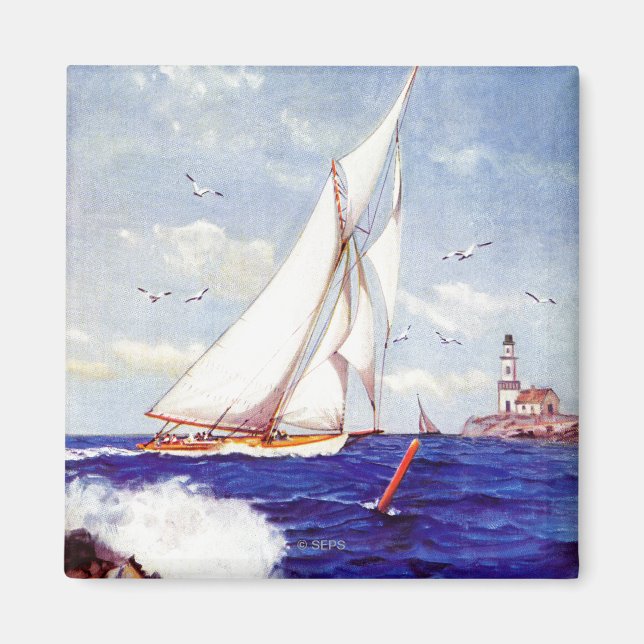 Aimant Voile Par Le Phare par Albert B. Marks (Devant)