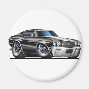 Aimant Voiture 1970 Noir-Blanche de Chevelle