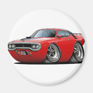 Aimant Voiture 1971-72 Rouge-Noire de Roadrunner