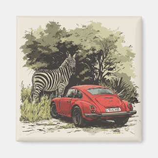 Aimant Voiture dans la nature