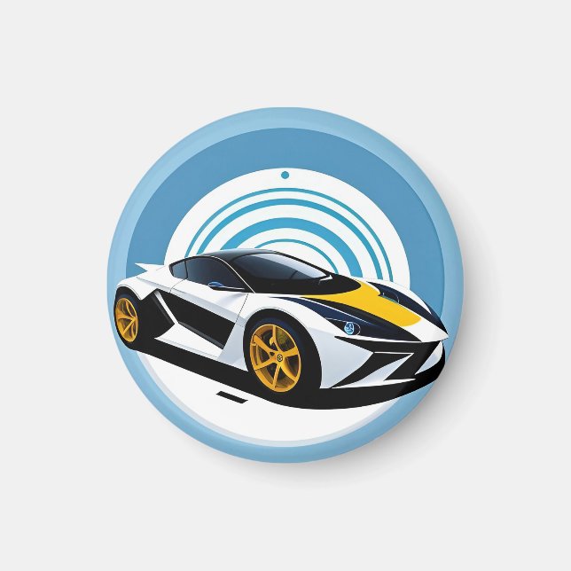 Aimant Voiture de course au design dynamique (Devant)