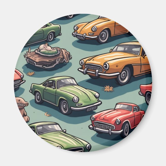 Aimant Voiture mignonne (Devant)