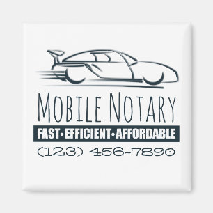 Aimant Voiture rapide publique Notaire Mobile avec numéro