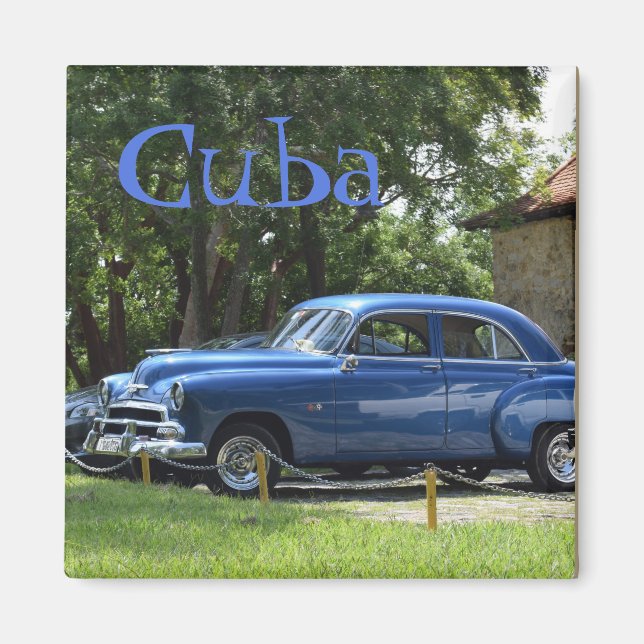 Aimant Voitures classiques rétro américaines à Cuba (Devant)