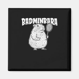 Aimant Volant de badminton Capybara - Badminb de raquette