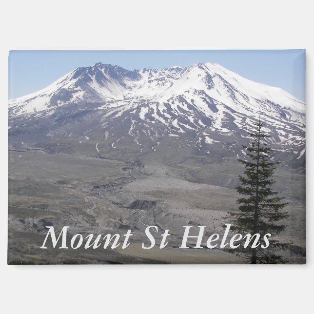 Aimant Volcan du mont Sainte-Hélène couvert de neige (Recto)