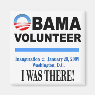 Aimant volontaire d'Obama (blanc)