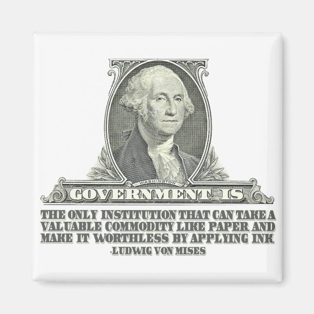 Aimant Von Mises sur la monnaie papier (Devant)
