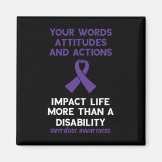 Aimant Vos Mots Actes D'Attitude Violet Ribbon Overdose