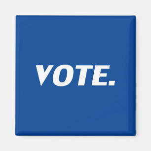 Aimant "vote" bleu, blanc -