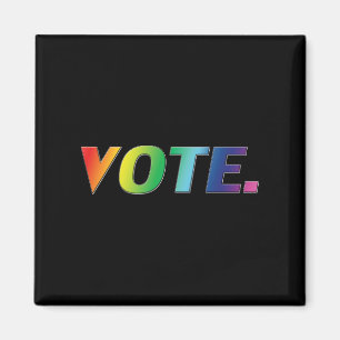 Aimant "vote" fierté, lgbtq, lgbt couleurs arc-en-ciel no