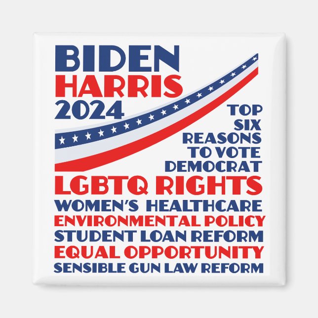 Aimant Vote pour la plateforme électorale Biden Harris 20 (Devant)