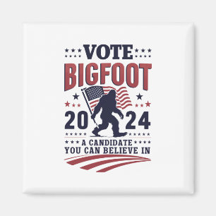 Aimant Votez pour Bigfoot 2024 Sasquatch Présidentiel 