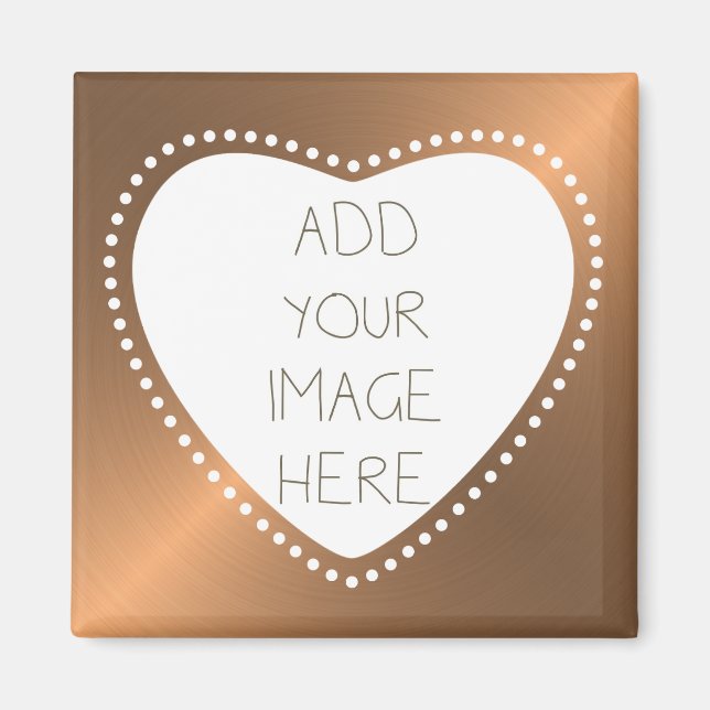Aimant Votre coeur d'or photo personnalisé (Devant)