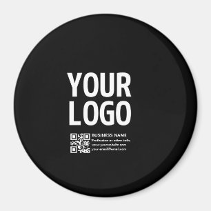 Aimant Votre logo avec code QR et texte modifiables